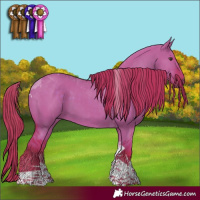 Horse Color:Watercolor Liver Red Dun Tobiano 