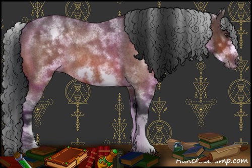 Horse Color:White Spotted Brown Roan Frame 