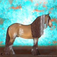 Horse Color:White Spotted Chocolate Buckskin 