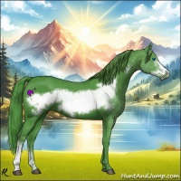 Horse Color:Watercolor Black Frame 