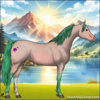 Horse Color:Watercolor Bay Roan Dun 