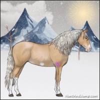 Horse Color:Silver Blue Roan Pearl Tobiano Frame 