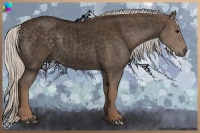 Horse Color:Void Silver Blue Roan Sabino