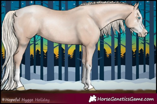 Horse Color:Gold Champagne Pearl Mushroom Sabino Rabicano  and Gold Champagne Pearl Mushroom Sabino Splash Rabicano 