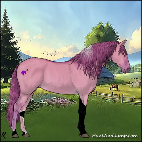 Horse Color:Watercolor Red Dun Sabino Tobiano