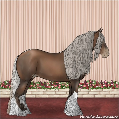 Horse Color:Gray Silver Black Pearl Tobiano 