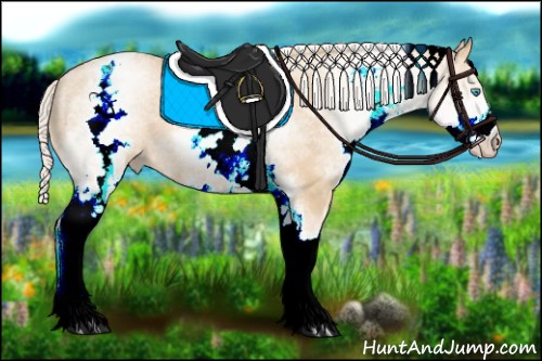 Horse Color:White Spotted Palomino Pearl 