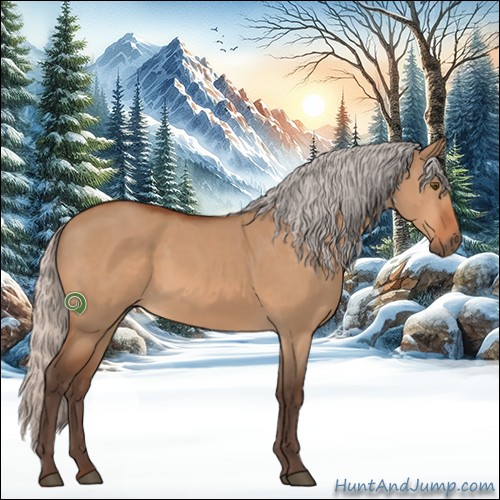 Horse Color:Silver Bay Dun Rabicano 