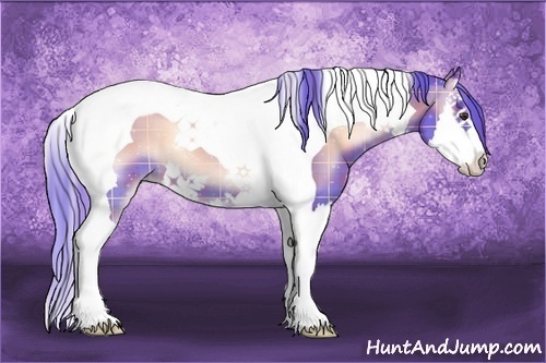 Horse Color:Watercolor Plaid Red Onyx Splash Tobiano