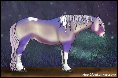 Horse Color:Watercolor Silver Blue Onyx Tobiano 