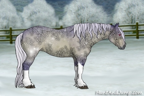 Horse Color:Watercolor Silver Bay Chinchilla Ice Tobiano 