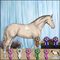 Horse Color:Perlino Tobiano