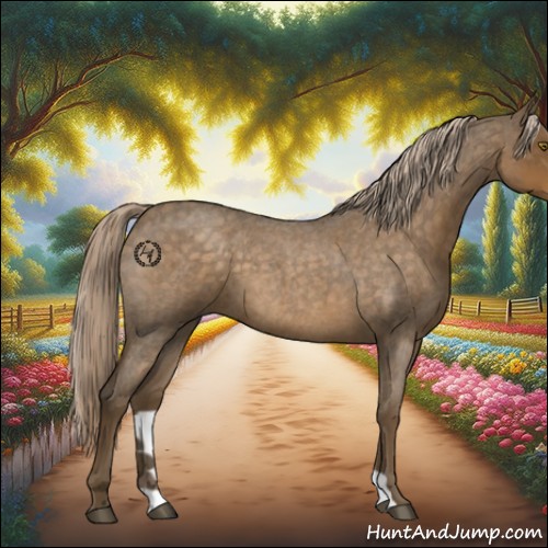 Horse Color:Chocolate Palomino Roan 