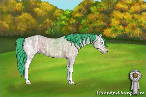 Horse Color:Watercolor White Spotted Amber Champagne Ice