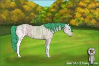 Horse Color:Watercolor White Spotted Amber Champagne Ice 
