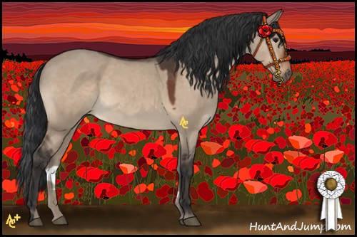 Horse Color:Brown Roan Dun 