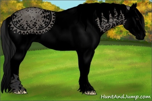 Horse Color:Void Grullo Splash Tobiano