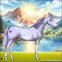 Horse Color:Watercolor Gold Champagne Roan Splash Frame 