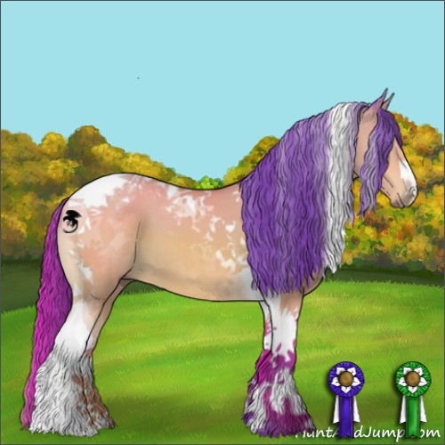 Horse Color:Watercolor Bay Dun Tobiano 