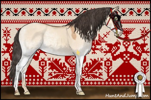 Horse Color:White Spotted Amber Champagne Dun 