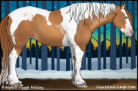 Horse Color:Gray Gold Champagne Splash Tobiano