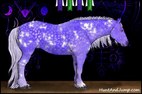 Horse Color:Watercolor White Spotted Chocolate Silver Black Chinchilla 