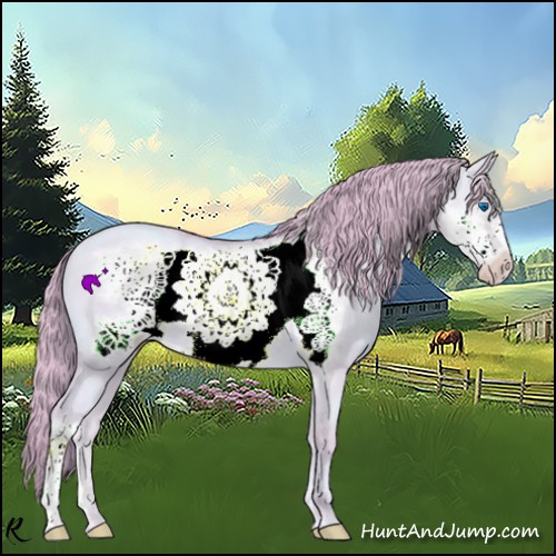 Horse Color:Watercolor Gold Champagne Dun Frame 