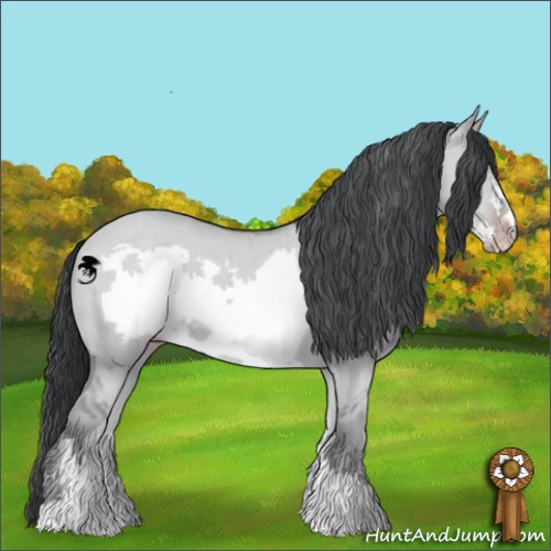 Horse Color:Classic Champagne Chinchilla Dun Frame Brindle 