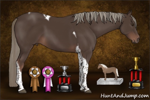 Horse Color:Liver Chestnut Mushroom Tobiano 