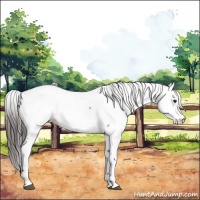 Horse Color:White Spotted Bay Dun Fewspot