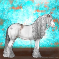 Horse Color:White Spotted Brown Splash Varnish 