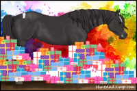Horse Color:Smoky Black Sabino Tobiano