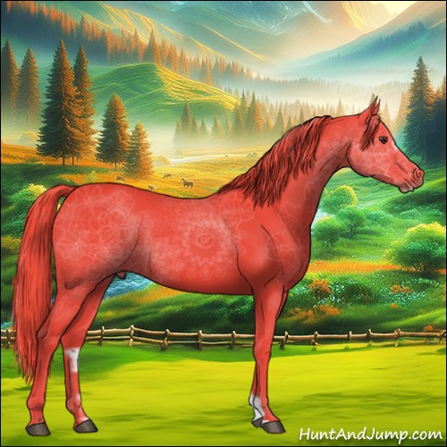 Horse Color:Watercolor Liver Chestnut Frame