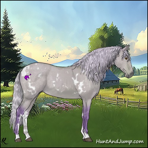 Horse Color:Watercolor White Spotted Silver Bay Dun