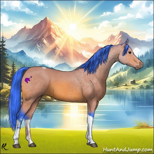 Horse Color:Watercolor Bay Tobiano 