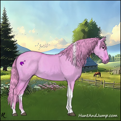Horse Color:Watercolor Bay Dun Tobiano 