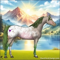 Horse Color:Watercolor Bay Roan Dun Blanket Rabicano 