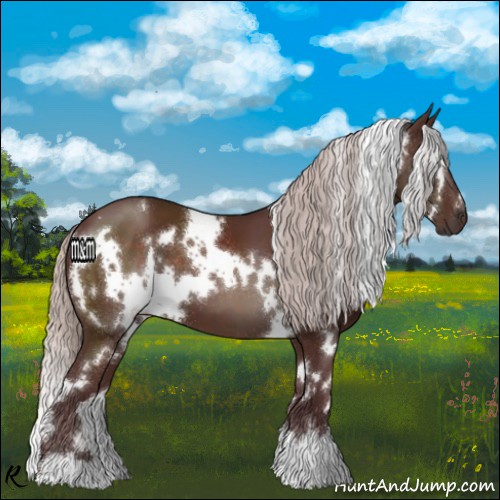 Horse Color:White Spotted Chocolate Silver Brown 