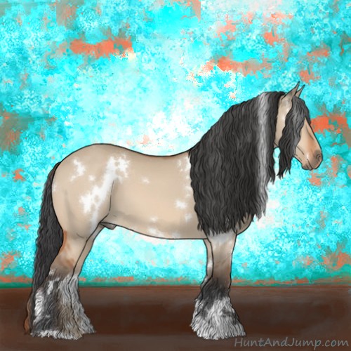 Horse Color:White Spotted Bay Dun 