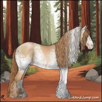 Horse Color:White Spotted Chestnut Pearl 