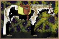 Horse Color:Watercolor White Spotted Silver Bay Splash Frame 