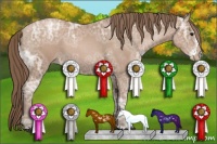 Horse Color:Black Ice Pearl Sabino 