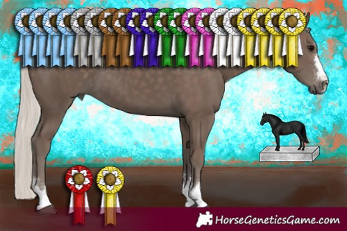 Horse Color:Silver Black 