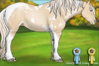 Horse Color:White Spotted Palomino Pearl Tobiano