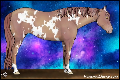 Horse Color:Watercolor White Spotted Gold Champagne