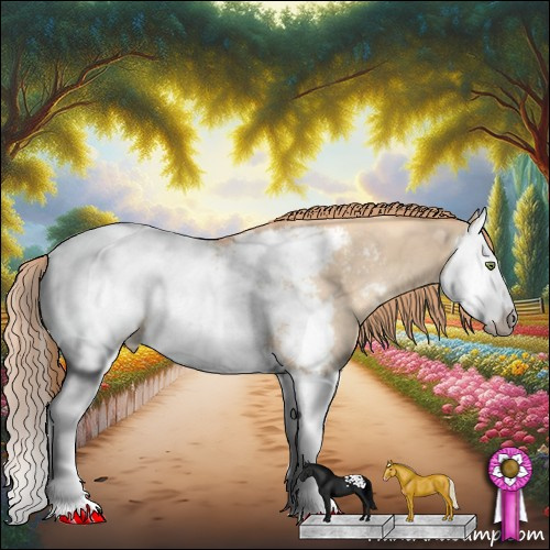 Horse Color:Gold Champagne Dun Splash Snowcap Rabicano
