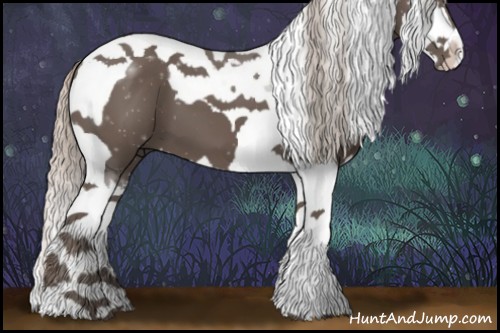 Horse Color:Silver Black Splash Tobiano 