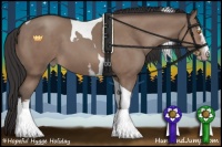 Horse Color:White Spotted Sable Champagne Tobiano