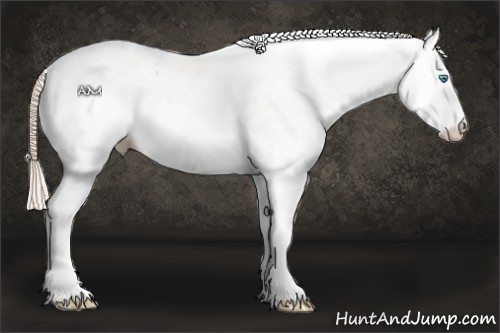 Horse Color:Perlino Fewspot 