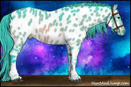 Horse Color:Watercolor Bay Tobiano Near Leopard